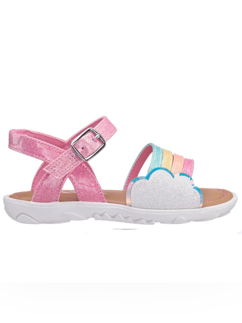 Nina Kid’s Keria Sandal for Toddlers in Pink Coated Glitter Size 6
